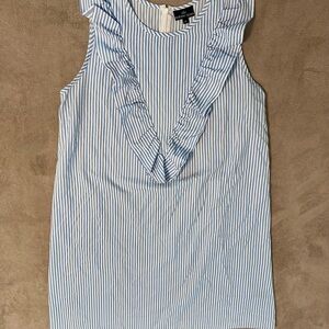 Nursing Queen Blue and White Striped Knee-length Dress - XL